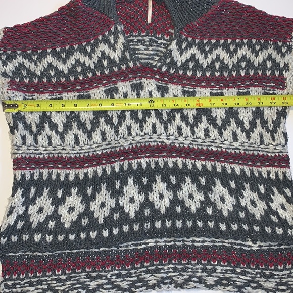Free People Patterned Boho Knit Sweater - Women’s Size Large - Picture 8 of 9